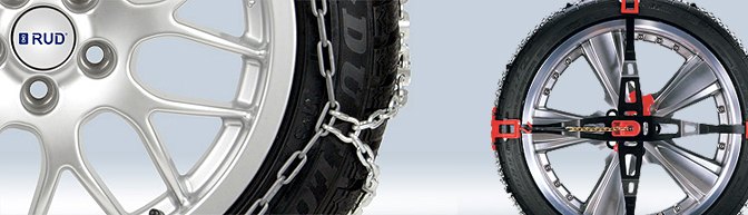 The Roof Box Company sell snow chains/ snowchains from Snow chains from RUD, Spikes-Spider, Maggi TRAK, AutoSock, Farad SNOW and KWB-Pewag